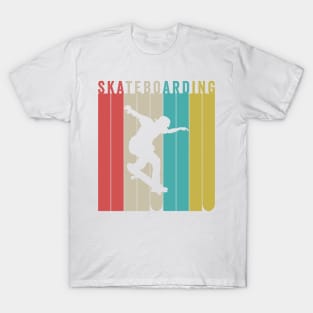 Skateboarding Silhouette Retro Vintage Style T-Shirt